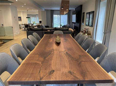 Live Edge Black Walnut Dining Table - Wood Slabs