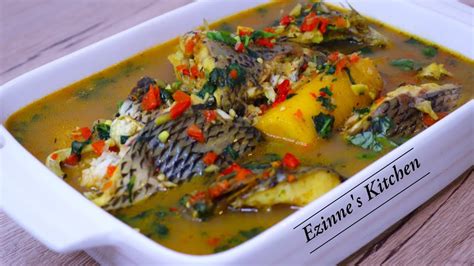 Delicious Tilapia fish and plantain pepper Soup| Fish pepper Soup Recipe - YouTube