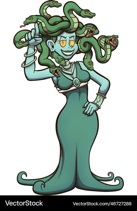 Cartoon medusa Royalty Free Vector Image - VectorStock