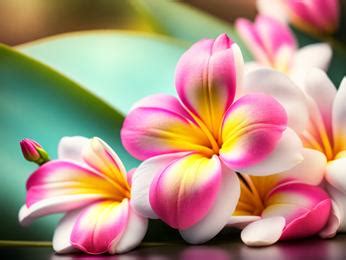 A group of pink and white flowers sitting on top of a table Image & Design ID 0000137082 ...