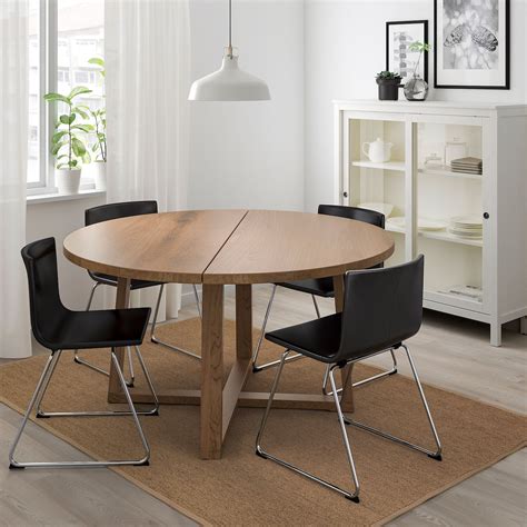 MÖRBYLÅNGA table, oak veneer brown stained, 145 cm (571/8") - IKEA CA | Ikea, Dining table, Table