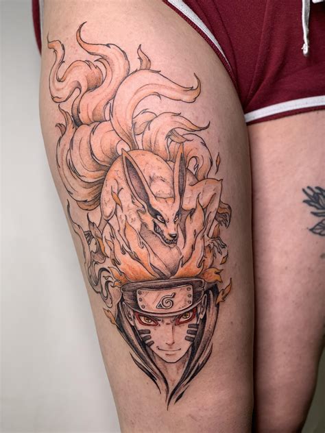 My kurama | naruto tattoo by melanie mae - planning to get a whole anime/gaming sleeve : r ...