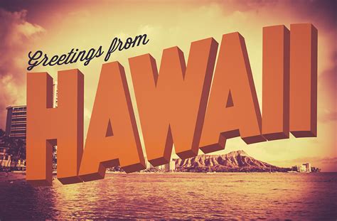 Retro Greetings From Hawaii Postcard Photograph by Mr Doomits