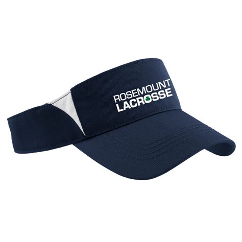 RHS Boys Lacrosse - Navy/White Embroidered Visor (STC13) | Custom Apparel Inc.