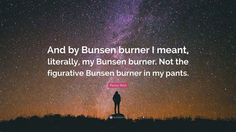 Penny Reid Quote: “And by Bunsen burner I meant, literally, my Bunsen ...