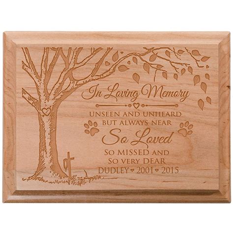 Custom Engraved Wooden Pet Memorial Wall Plaque In Loving Memory 6x8 ...