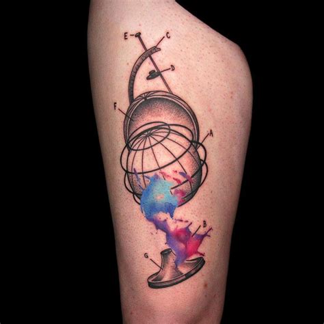 Globe Tattoo by Jerrel Larkins | Globe tattoos, Ink master tattoos, Tattoos