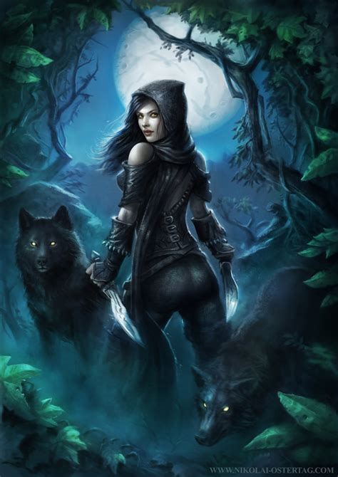 ArtStation - Wolf Girl in the forest