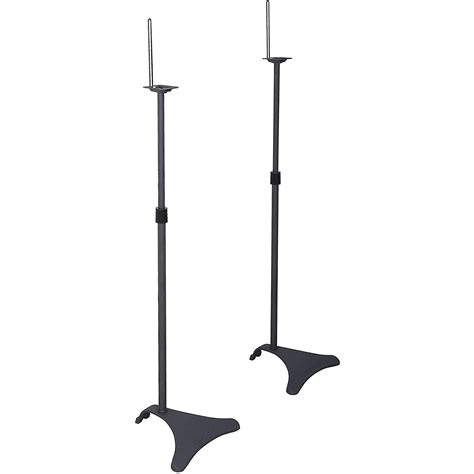 Atlantic Satellite Adjustable Height Speaker Stands 2 Pack Black ...