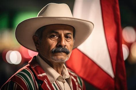 Premium AI Image | A Mexican man and Mexican flag Mexican independence
