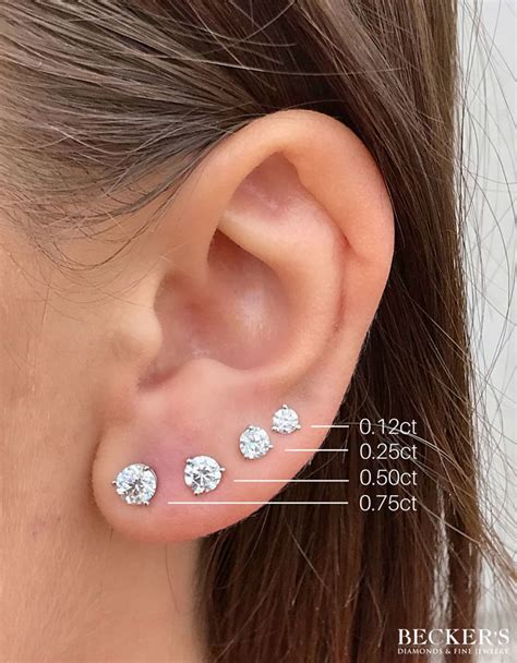 Diamond Earrings Carat Size