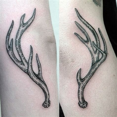 70 Antler Tattoo Designs For Men - Cool Branched Horn Ink Ideas