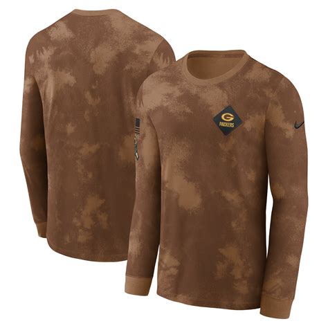 Green Bay Packers Nike 2023 Long Sleeve Salute to Service T-Shirt ...