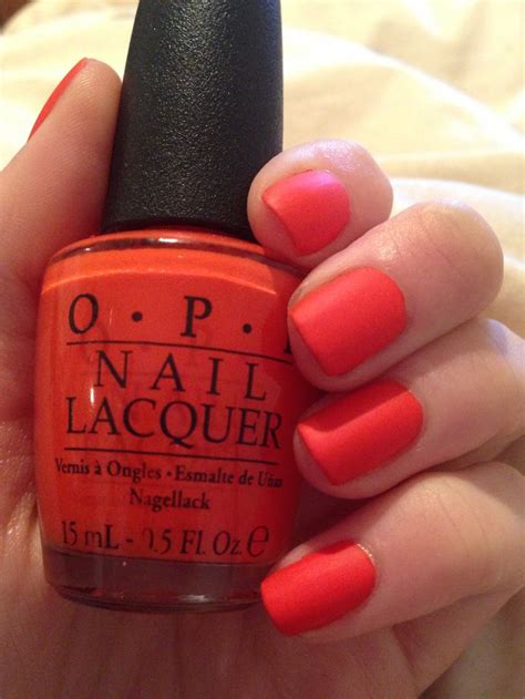 OPI Orange + Matte Top Coat nails | Nails, Sexy nails, Nail lacquer