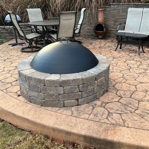 42″ SOLID DOME FIRE PIT COVER-Wood or Gas Fire Pits | FirePitScreens ...