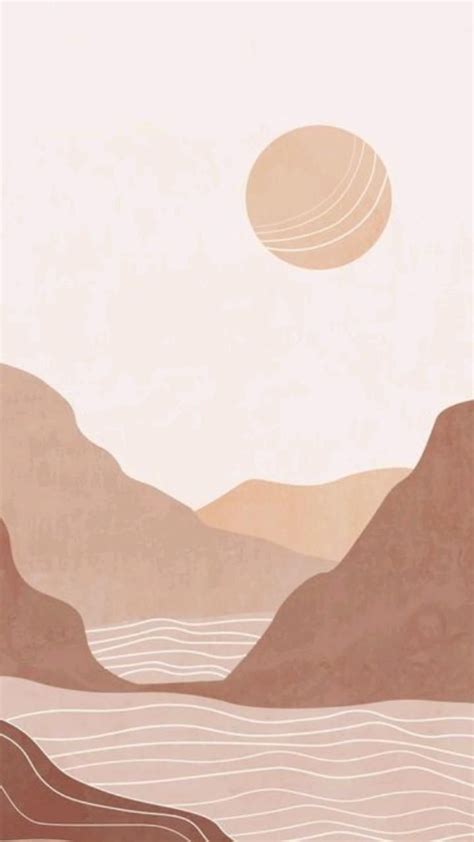 Boho sunset | Abstract, Boho poster, Abstract art landscape