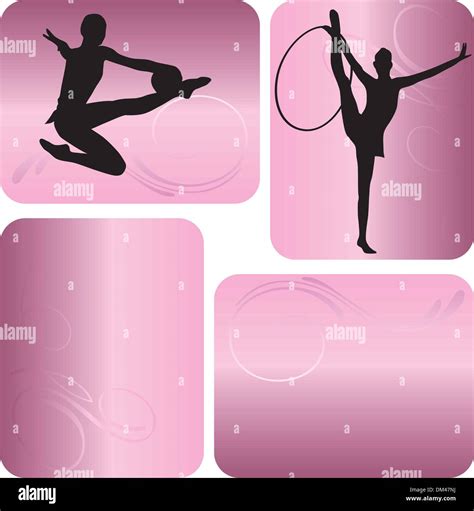 Rhythmic gymnastics silhouette hi-res stock photography and images - Alamy