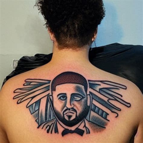 a tattoo of a dj khaled - Arthub.ai