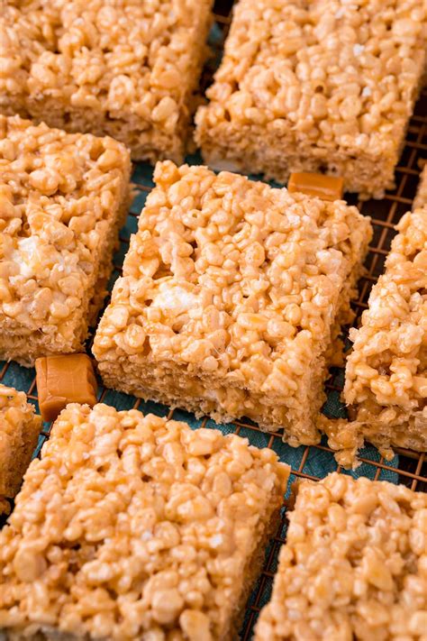 Salted Caramel Rice Krispies Treats - Homemade Hooplah