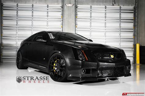 Black Diamond Edition Cadillac CTS-V Coupe Lowered on Strasse Wheels - GTspirit