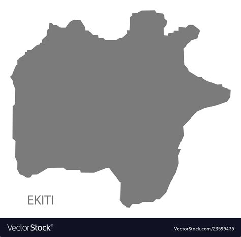 Ekiti nigeria map grey Royalty Free Vector Image