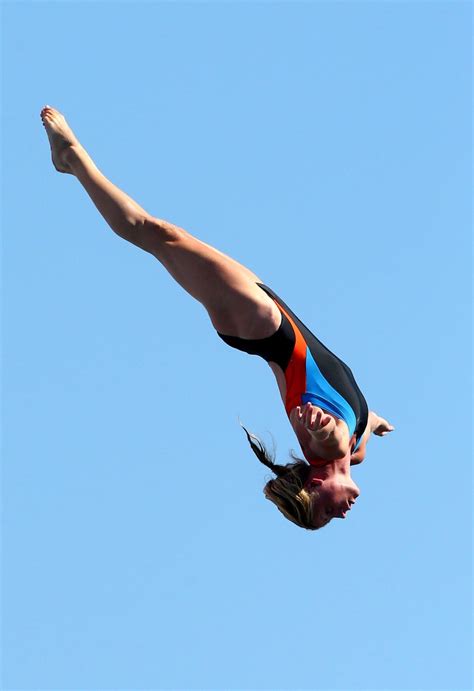 The women's 20m High Diving competition. (Photo by Quinn Rooney/Getty ...