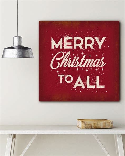 Merry Christmas To All Wall Decor | Merry christmas sign, Retro ...