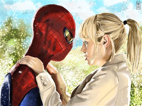 Peter Parker and Gwen Stacy Andrew Garfield the Amazing | Etsy