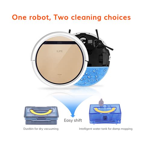 ILIFE V5s Pro Robot Vacuum and Mop 2 in 1 Cleaner with Water Tank, Self ...