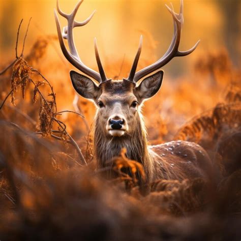 Premium Photo | Deer in its Natural Habitat Wildlife Photography Generative AI