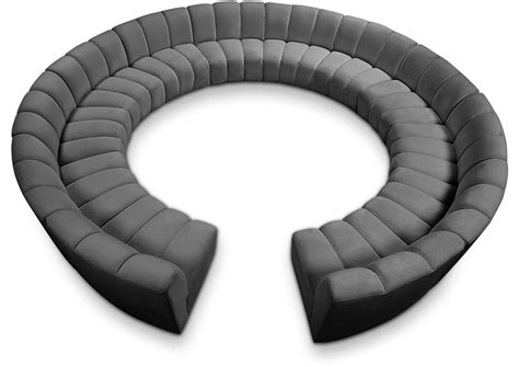 Infinity Grey Velvet Modular Chair