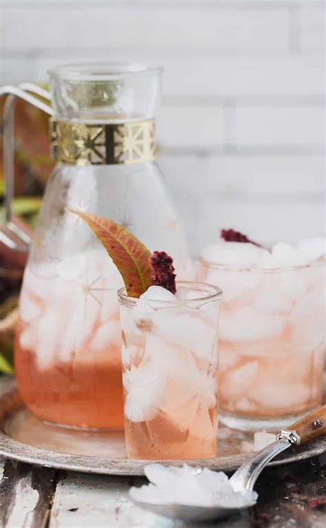 Foraged Pink Staghorn Sumac Lemonade - Fresh Flavorful