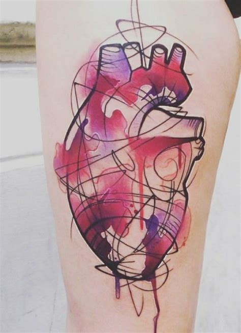 Anatomical Heart Tattoo Permission Form Noon Line Art - vrogue.co
