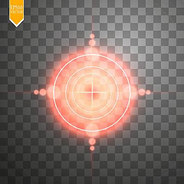 Vector Illustration Of A Neon Red Isolated Target Used As Game Interface Element Vector, Sniper ...