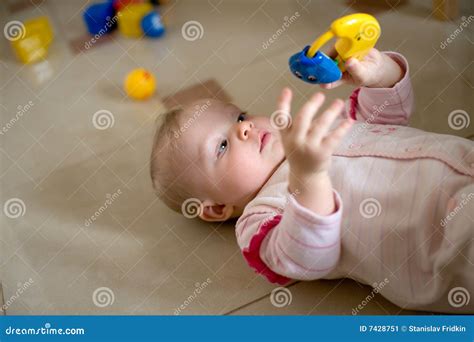 Little baby play stock image. Image of happy, blessedness - 7428751