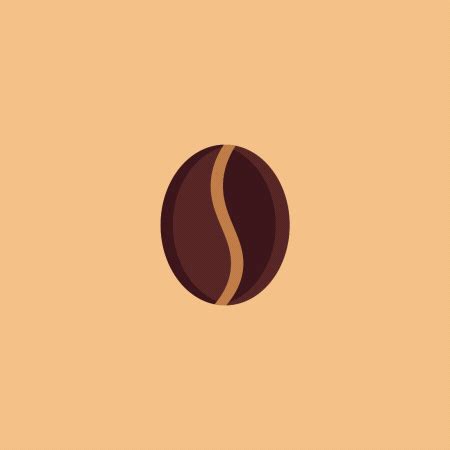 a coffee bean on a brown background