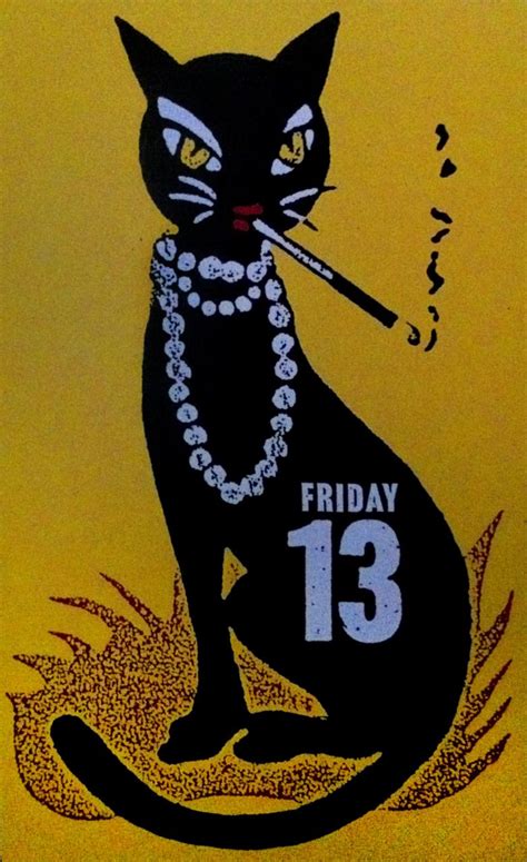 Cool Print! | Friday the 13th Blackcat | @poteusso.tumblr.com Crazy Cat ...