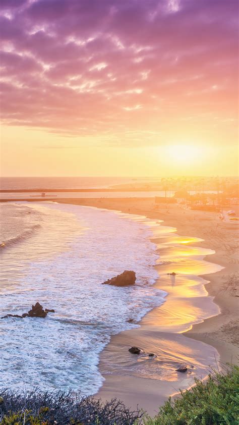 Beautiful Sunset Beach 4K #4090f Wallpaper iPhone Phone