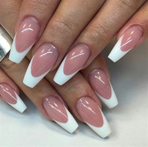 52 Luxury Coffin French Tip Nail Designs | Style VP | Page 24