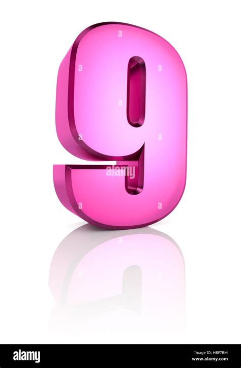 Pink Number 9 Stock Photo - Alamy