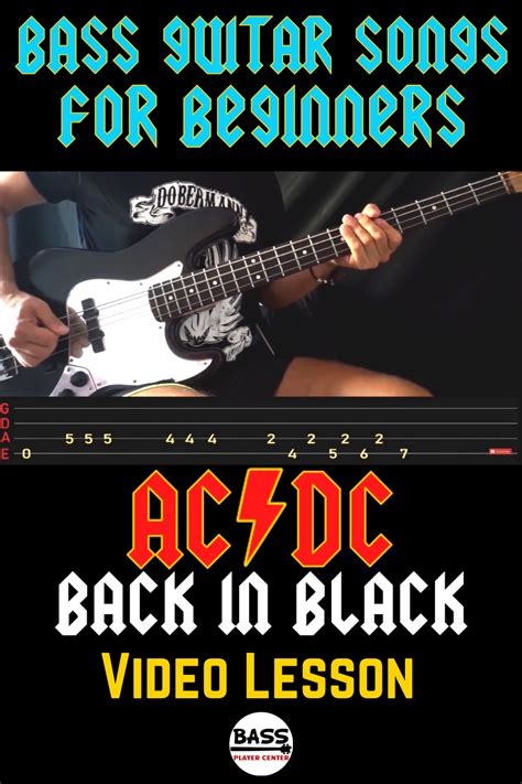 Bass Songs for Beginners - Back In Black - AC/DC - Bass Player Center