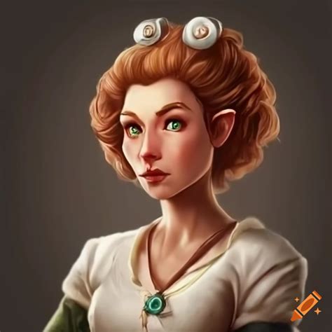 Illustration of a female hobbit doctor/nurse