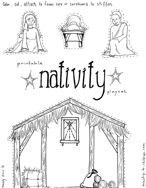 Simple Nativity Scene Drawing at GetDrawings | Free download