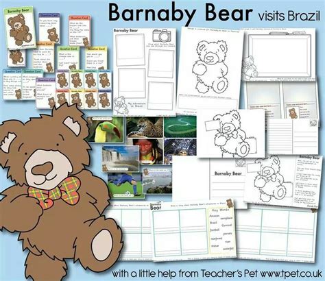 Barnaby bear visits Brazil | Social studies elementary, Teaching inspiration, Continents and oceans