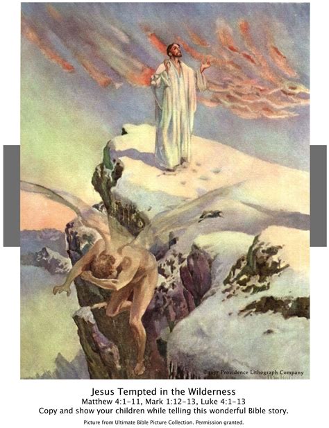 Bible Story Pictures: Jesus' Temptation in the Wilderness - The Scripture Lady