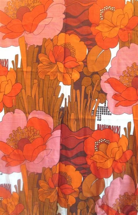 1970s vintage floral curtains | Cute patterns wallpaper, Pattern wallpaper, Flower graphic