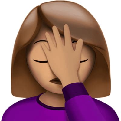 Facepalm Apple Emoji transparent PNG - StickPNG