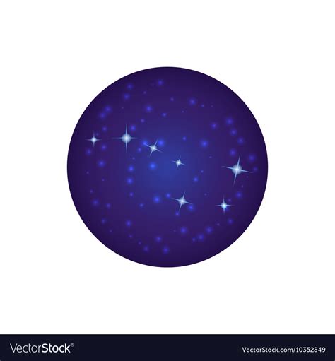 Night sky with stars icon cartoon style Royalty Free Vector