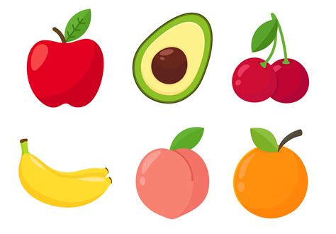 Cartoon healthy fruit set 1430512 Vector Art at Vecteezy