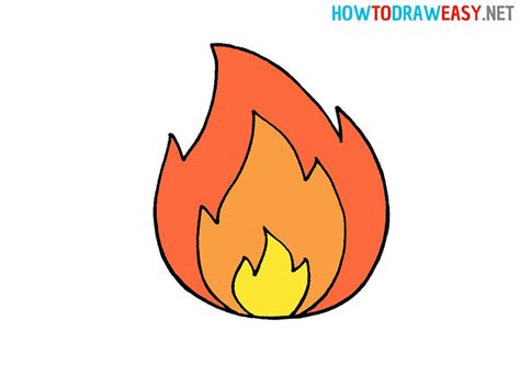 How To Draw A Fire For Kids